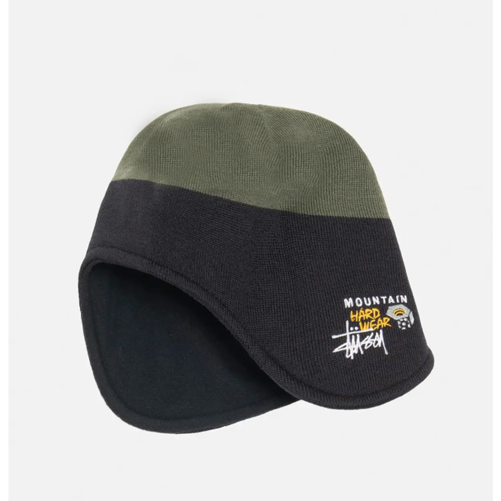 STUSSY & MOUNTAIN HARDWEAR EAR FLAP BEANIE OLIVE